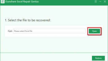 iSunshare Excel Repair Genius screenshot