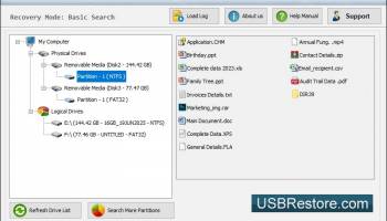 USB Drive Data Restore screenshot