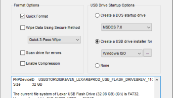 USB Flash Drive Format Tool screenshot
