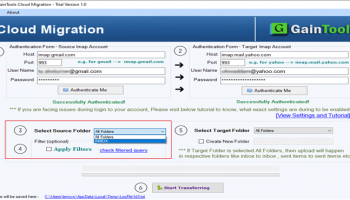 GainTools Cloud Migration Tool screenshot
