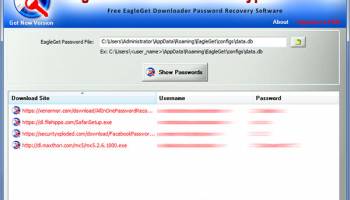 EagleGet Password Decryptor screenshot