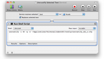 Uncrustify screenshot