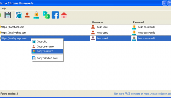 SterJo Chrome Passwords screenshot