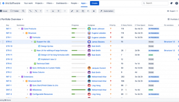 Structure for JIRA screenshot