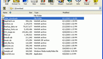 WinRAR screenshot