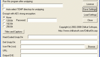 ChilkatZip screenshot