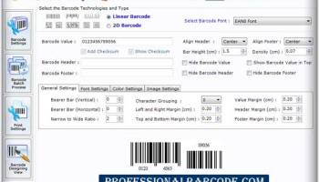 Retail Barcode Label Generator screenshot