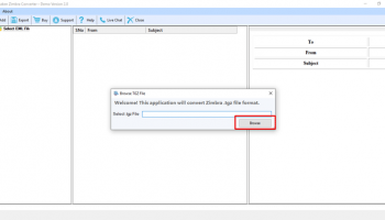 Softaken Zimbra to Outlook Converter screenshot