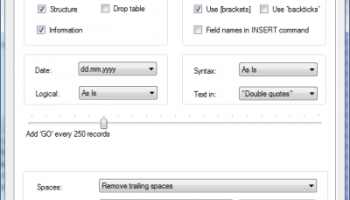 DBF to SQL Converter screenshot