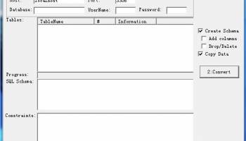 PostgreSQL to MySQL Converter screenshot