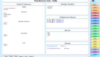 Notesbrowser Lite English screenshot