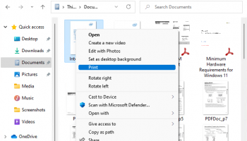 PDF2Printer for Windows 11 screenshot