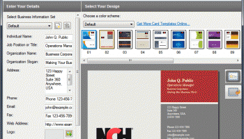 CardWorks Business Card Software Plus screenshot