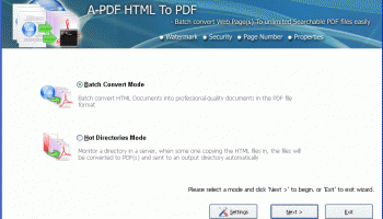 A-PDF HTML to PDF screenshot