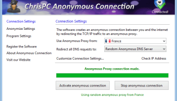 ChrisPC Anonymous Connection screenshot