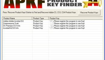 APKF Product Key Finder screenshot