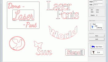 DXF Laser Cutting Fonts screenshot