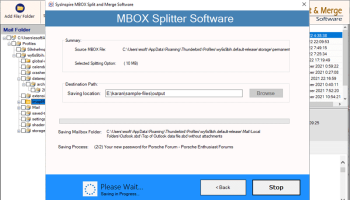 SysInspire MBOX Split and Merge Software screenshot