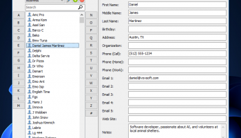 VOVSOFT - Contact Manager screenshot