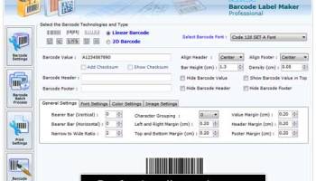 Professional Barcode screenshot