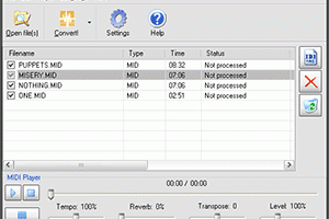 Direct MIDI to MP3 Converter screenshot