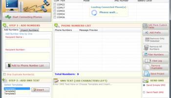 Multiple Phone Bulk SMS Sender Multiport screenshot