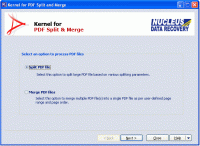 Kernel for PDF Split and Merge screenshot