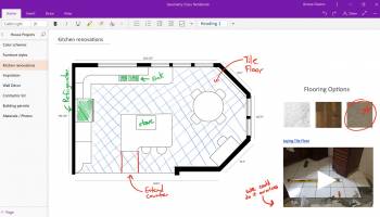 OneNote for Win8 UI screenshot