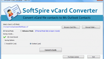 Add Multiple vCards to Outlook screenshot
