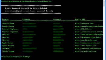 Browser Password Dump screenshot