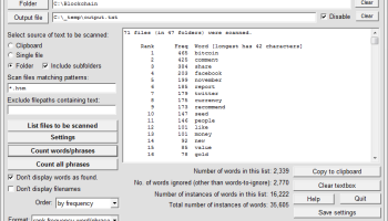 Hermetic Word Frequency Counter Advanced screenshot
