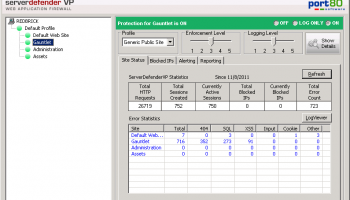 ServerDefender VP screenshot