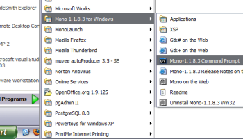 Mono for Windows screenshot
