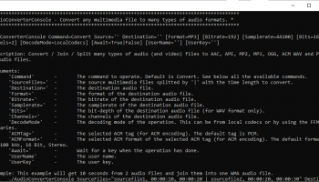 Audio Converter Console screenshot