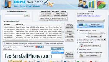 GSM Mobile Text Messaging Software screenshot