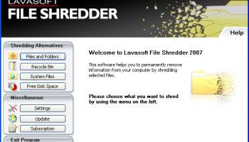 Lavasoft File Shredder 2009 screenshot