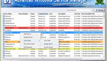 Advanced Windows Service Manager screenshot