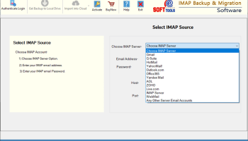 IMAP Backup Migration Software screenshot