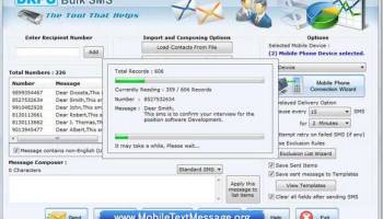 SMS Text Message Software screenshot