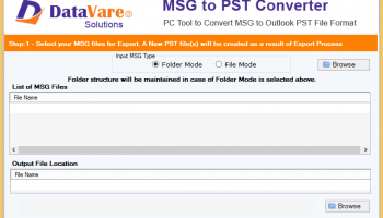 DataVare MSG to PST Converter Expert screenshot