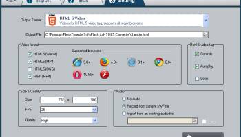 ThunderSoft Flash to HTML5 Converter screenshot