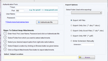 Softaken IMAP Attachment Extractor screenshot