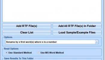 RTF Rename Multiple Files Based On Content Software screenshot