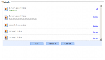 ApPHP AJAX File Upload web control screenshot