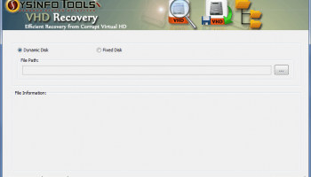 SysInfoTools VHD Recovery Software screenshot