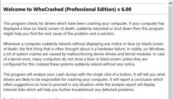 WhoCrashed screenshot