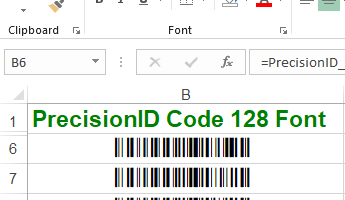PrecisionID Code 128 Fonts screenshot