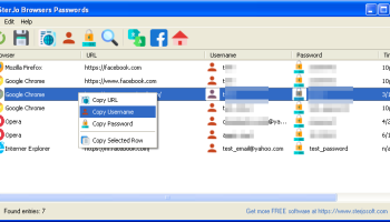 SterJo Browser Passwords screenshot