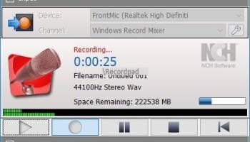 RecordPad Sound Recording Software Free screenshot