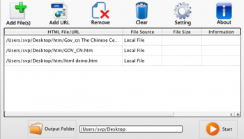 HTML to PDF Converter for Mac screenshot